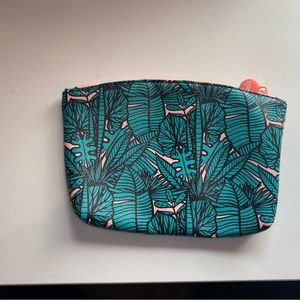 Green plant makeup bag